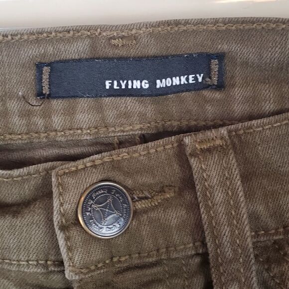 Flying Monkey Olive Green Skinny Jeans Size 5 - Picture 4 of 7